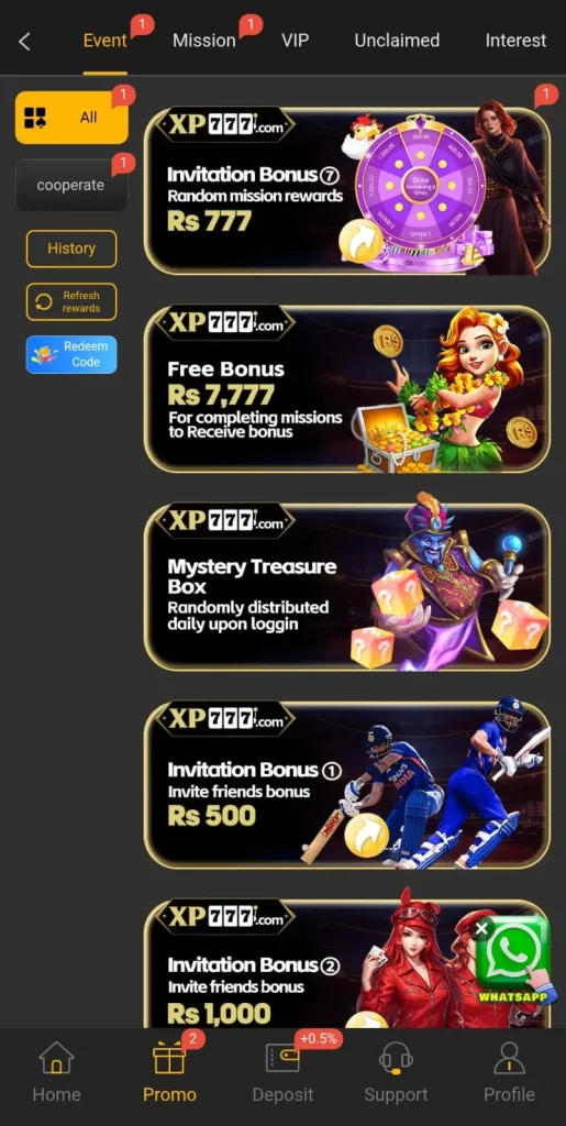 xp777-bonuses